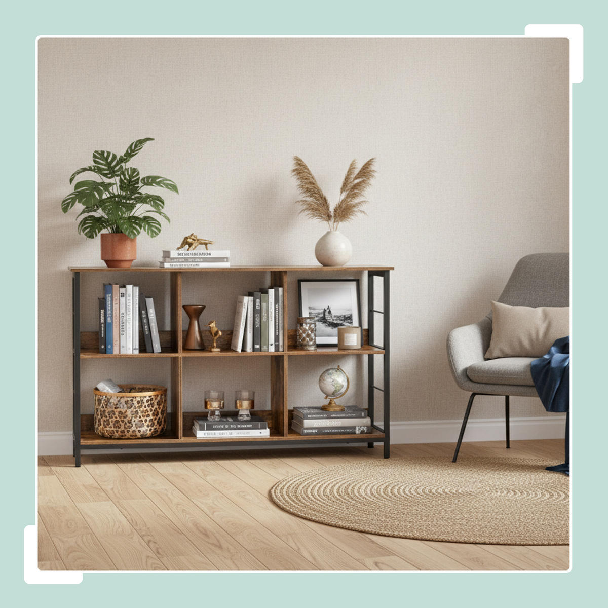 REGAL - Dunkelbraun, Holzwerkstoff/Metall (120/80/33cm) - Relaxdays