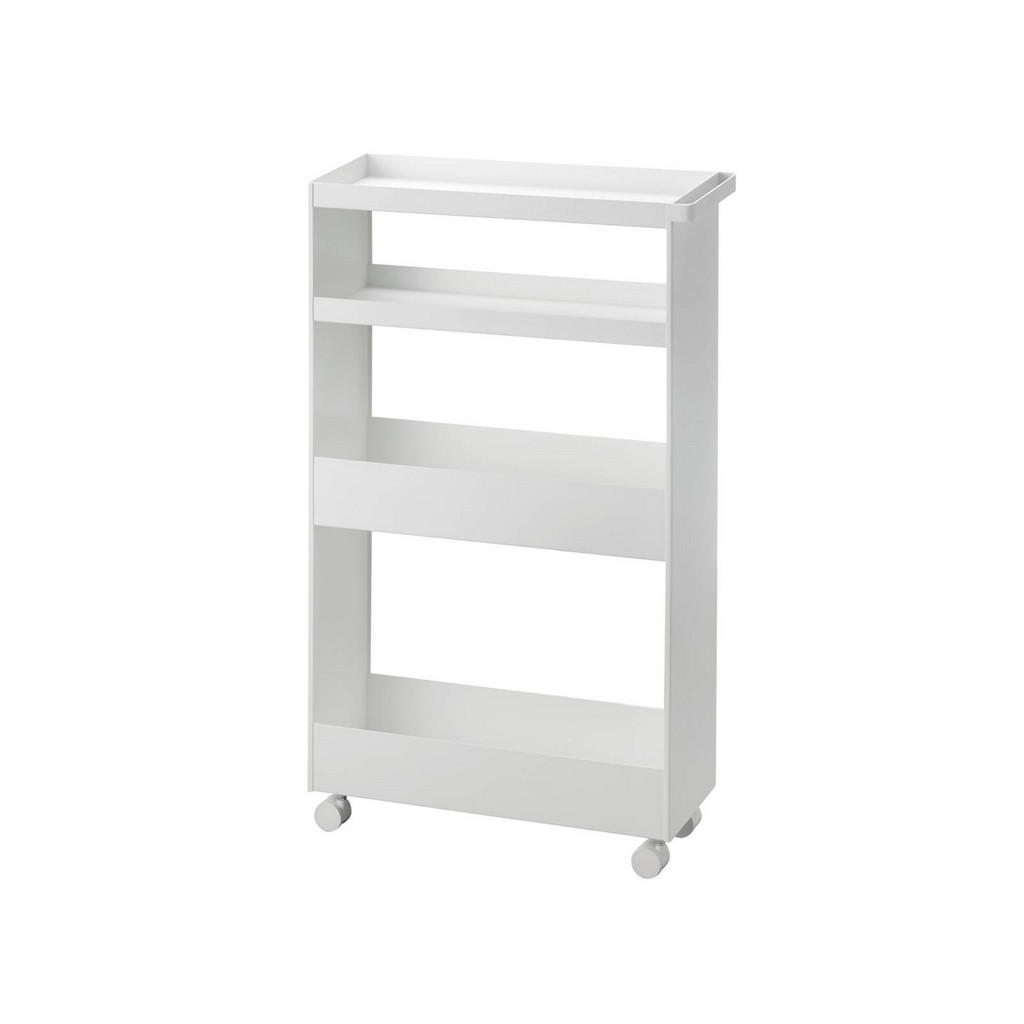 Thumbnail - Yamazaki Küchenwagen, Weiß, Metall, 4 Fächer, 48x80.5x12 cm, Küchen, Küchenmöbel, Küchenregale