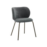 ESSZIMMERSTUHL 1er Set Chenille Grau mit Metallbeinen - Grau, Textil (52/80/46.5cm)