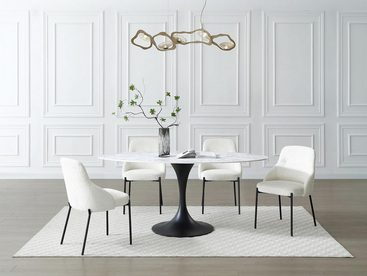 ESSTISCH - 8 Personen - Keramik - Schwarz, Weiß - ELVA - Schwarz/Weiß, Keramik (90/180/78cm) - Vente-Unique