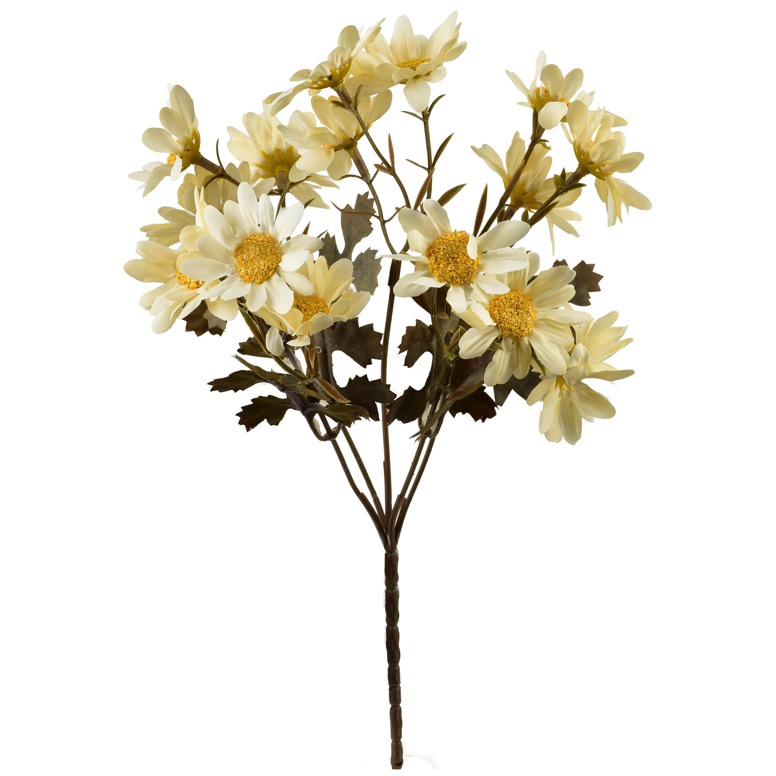 KÜNSTLICHER BLUMENSTRAUSS Margaretki 29cm - Weiß/Grün, Kunststoff (29cm) - Mondex