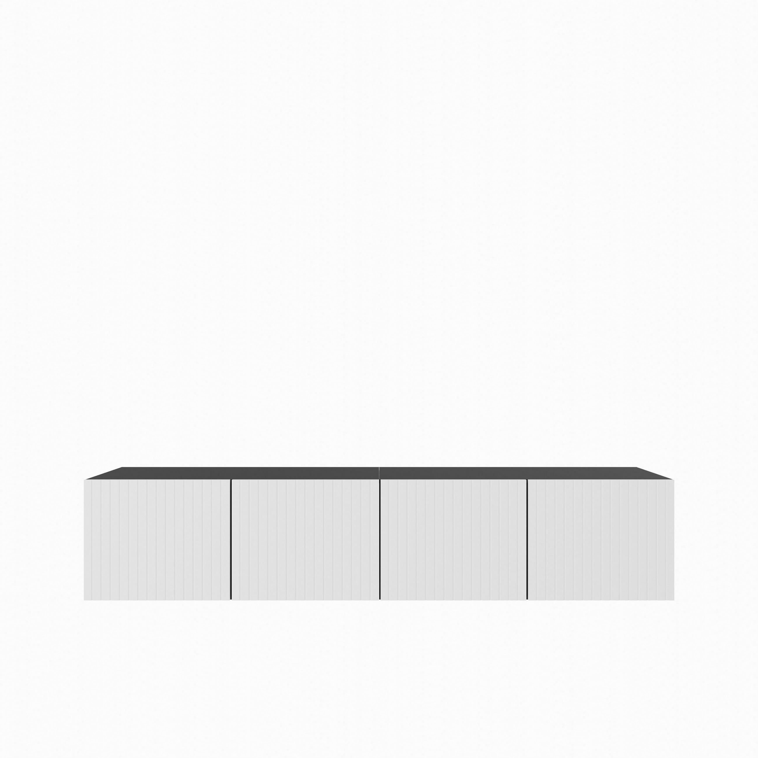 LOWBOARD LIVO 200/41/40 cm, Hängender TV-Schrank Anthrazit / Weiß - Anthrazit/Weiß, Holzwerkstoff (200/41/40cm) - MASSENO
