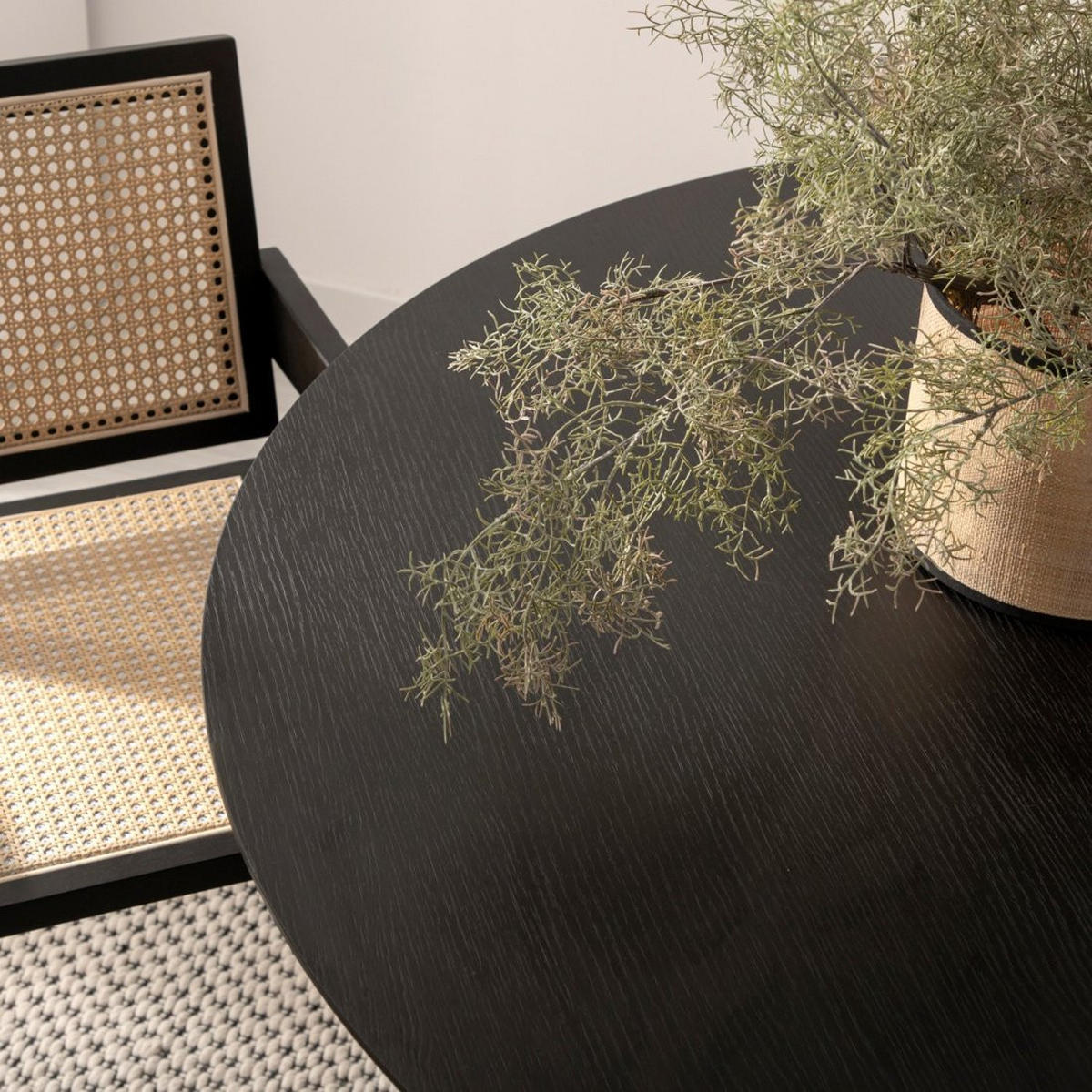 ESSTISCH Olivier Schwarz 120 cm x 76 cm - Schwarz, Holzwerkstoff (120/120/76cm) - Klast Home