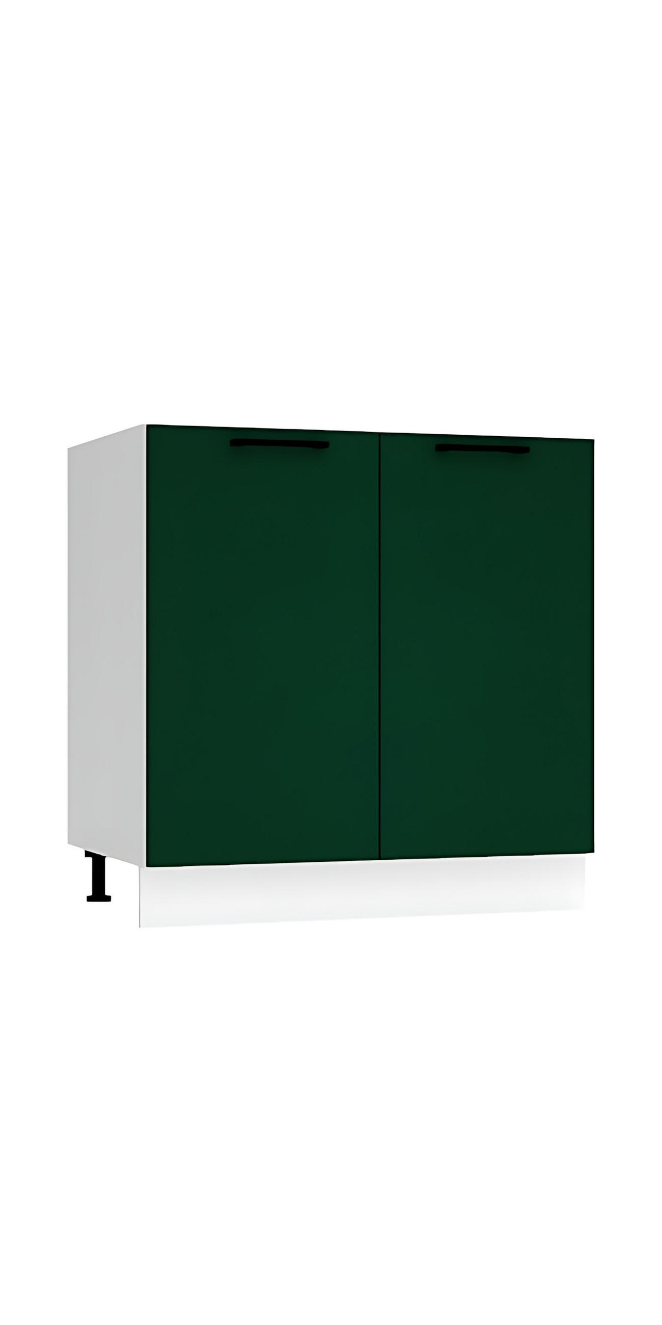 SPÜLENUNTERSCHRANK D80ZL - Morvex - Praktische Küchenlösung - Dunkelgrün, Holz/Metall (80/82/52.4cm) - ROYAL24_MARKT