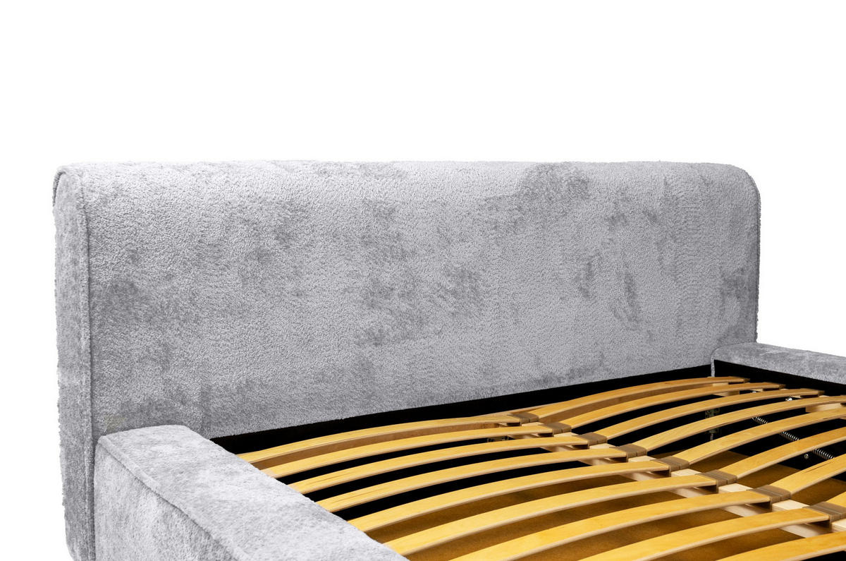 POLSTERBETT aus Polstermaterial Pedrosa 160x200 cm, Hellgrau - Hellgrau, Textil (160/200cm) - Fedve