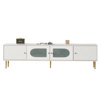 TV ormarić 170/35/50 cm od iverice s otvorima za kabele i tihim šarkama, Bijela - bijela, drvni materijal (140/38/38cm) - Redom