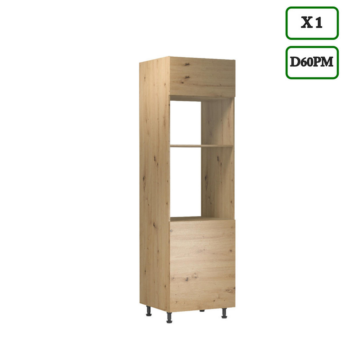 ECKKÜCHE 210 × 320 ×150 cm - Langen K103-M680 - in Artisan Eiche - Schwarz/Eiche Artisan, Holz/Holzwerkstoff (320/212/210cm)