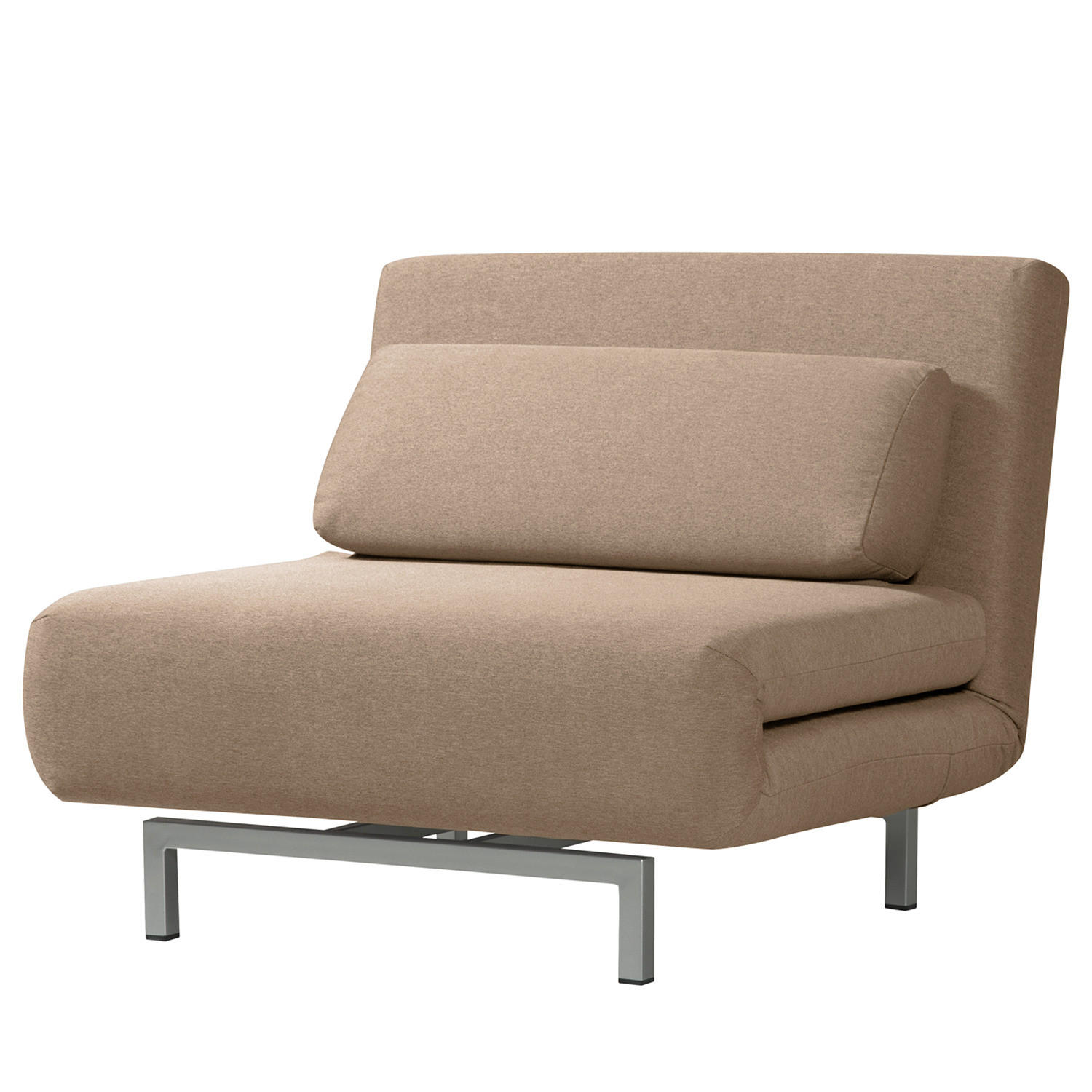 SCHLAFSESSEL - Beige/Silberfarben, Textil (92/78/85cm) - home24