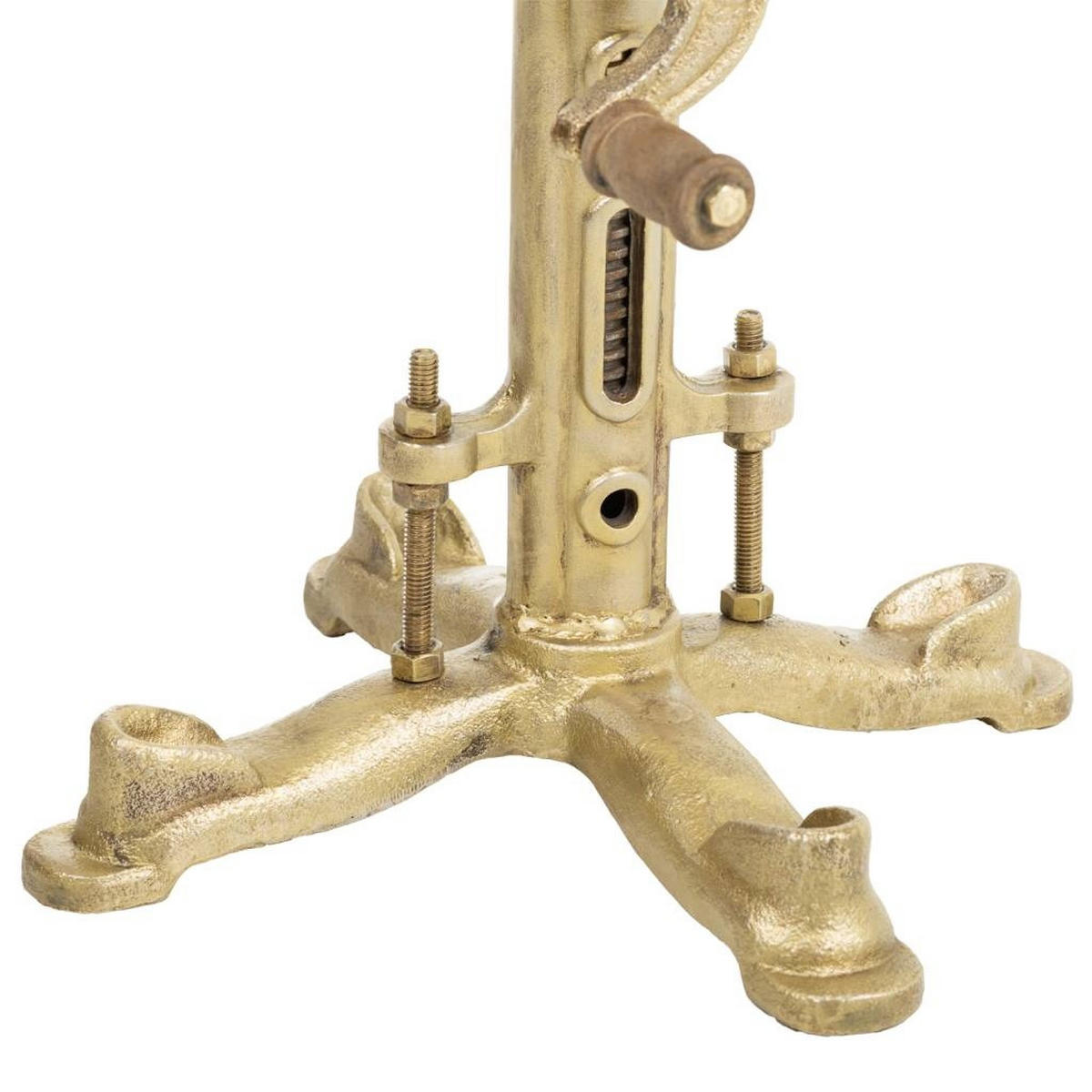 HOCKER aus Metall, braun, 38x56cm - Braun, Fell (38/38/56cm) - Wanderlust