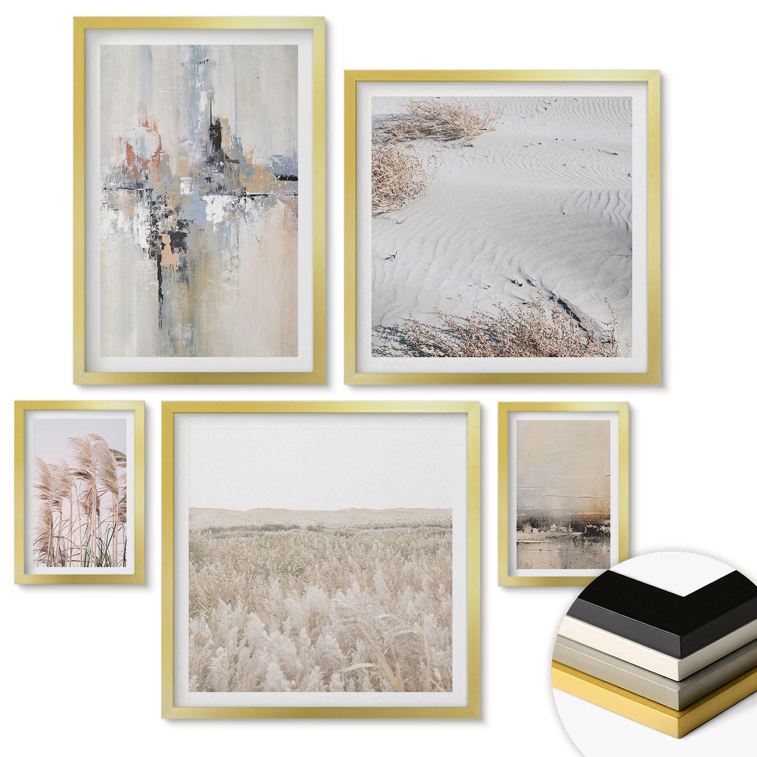 ArtPrintCave Wandbilder Gold 40x60 cm