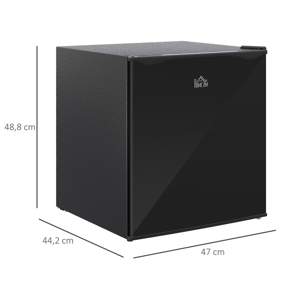 MINI-GEFRIERSCHRANK Stahl Kunststoff Schwarz - Schwarz, Kunststoff (44.2/48.8/47cm) - HOMCOM
