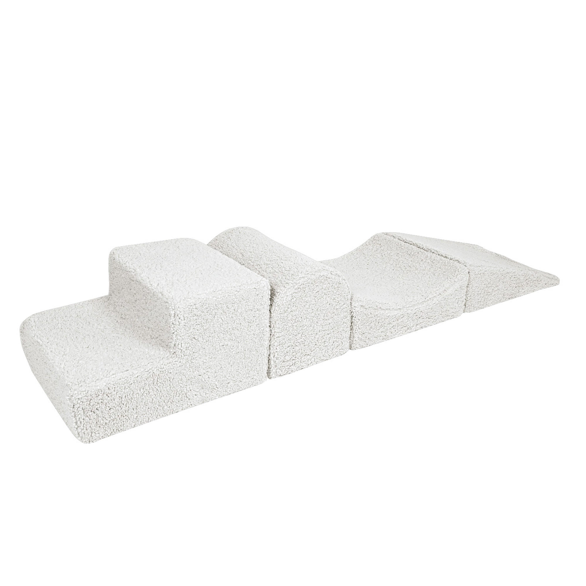 SCHAUMSTOFF-BAUSTEINE für Kinder, Bearly, Weiß - Weiß Hochglanz, Textil (45/30/195cm) - MeowBaby