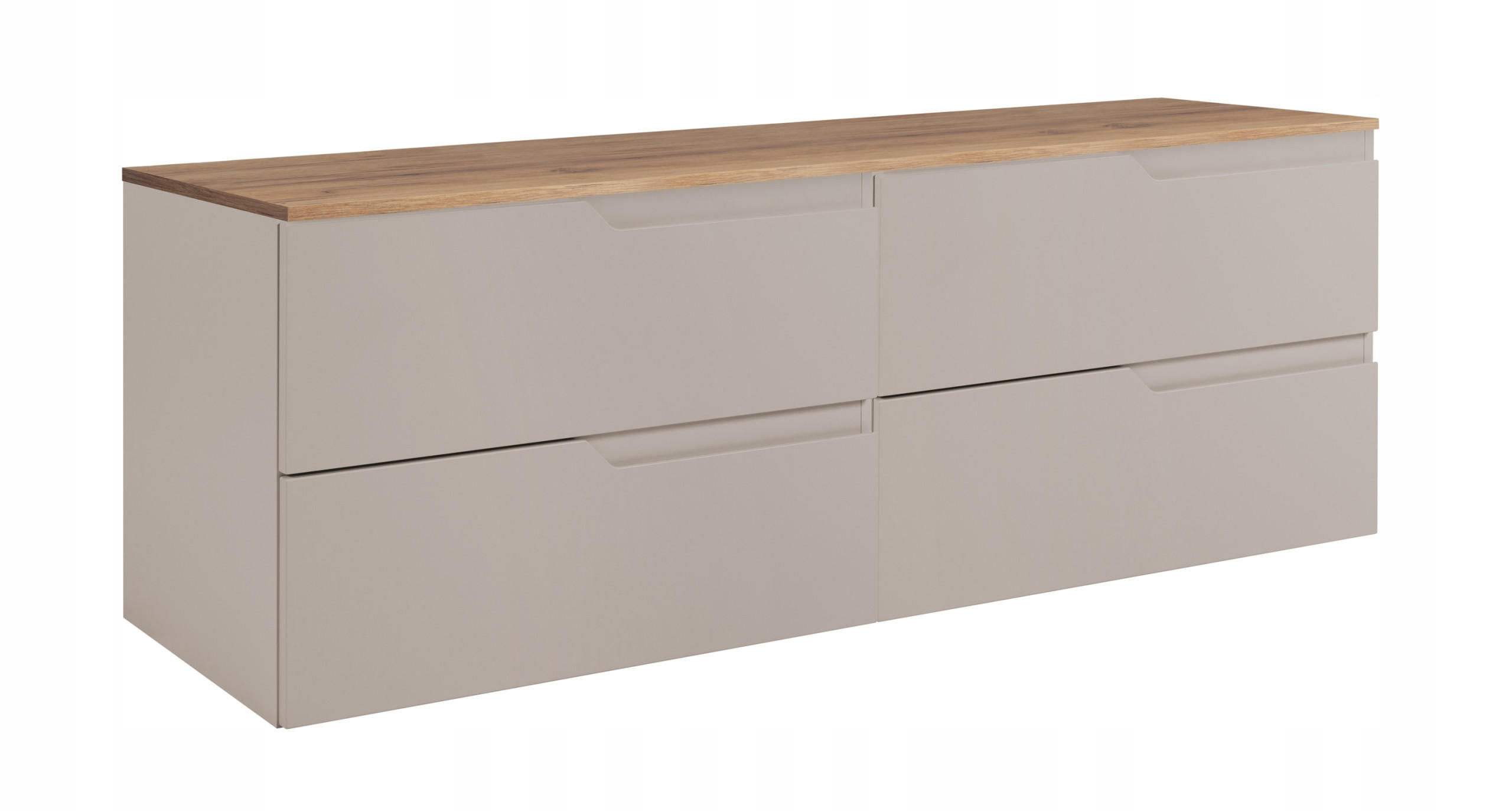 WASCHBECKUNTERSCHRANK MODERN 120 cm mit Arbeitsplatte Farbe: Eichen Craft - Kaschmir - Kaschmir/Eichefarben, Holzwerkstoff (120/57/46cm) - Rodan