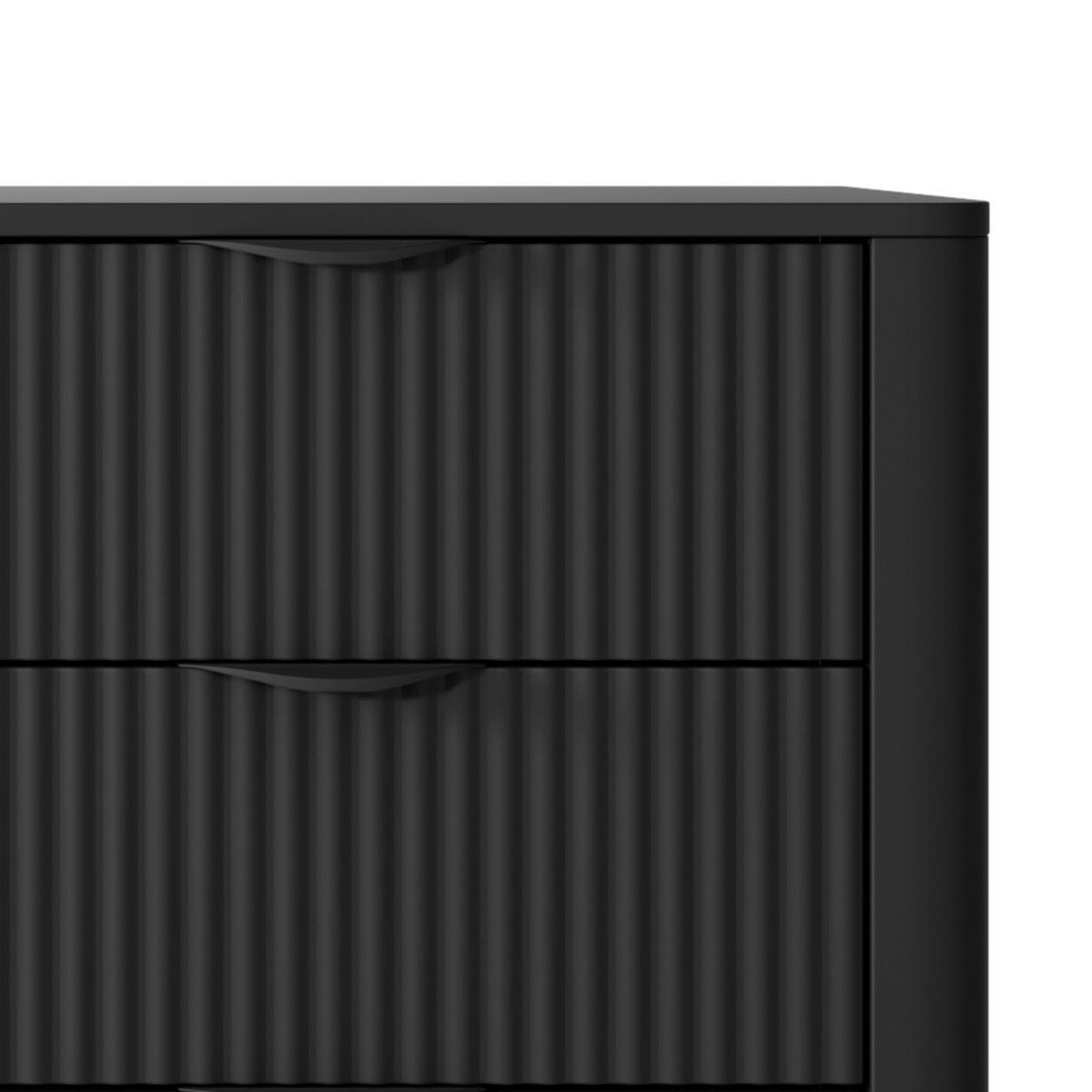 SIDEBOARD Lante schwarz 163 / 38 / 81cm - Schwarz, Holz/Holzwerkstoff (163/81/38cm) - Feldmann-Wohnen