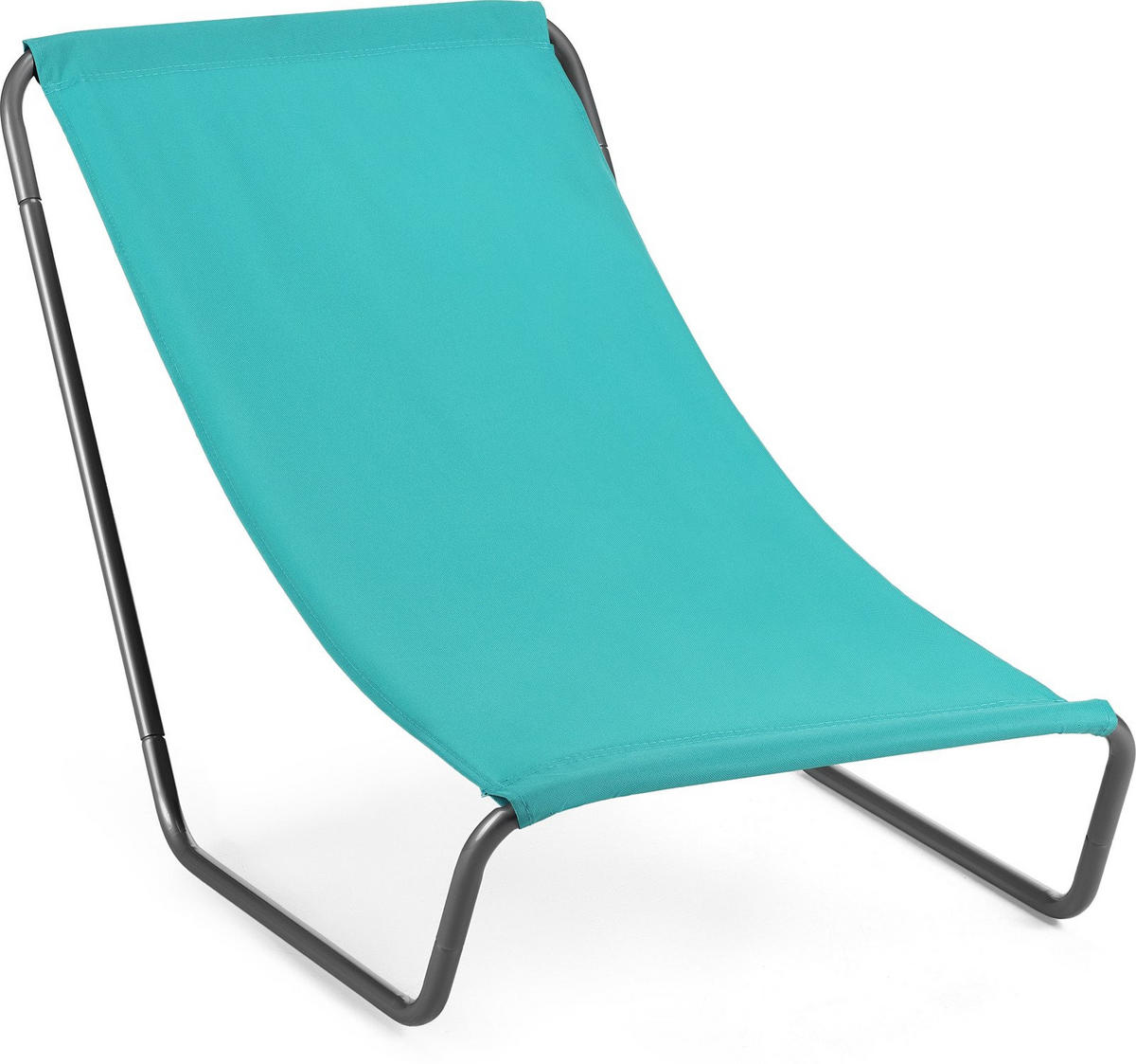 STRANDSESSEL bis 100 kg - Hellblau, Textil/Metall (51/60/97cm) - Outtec