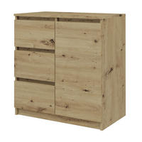 KOMMODE 1D3S SCHRANK 1 TÜR 3 SCHUBLADEN EICHE ARTISAN - Eiche Artisan, Holzwerkstoff (80/75/40cm) - CDF
