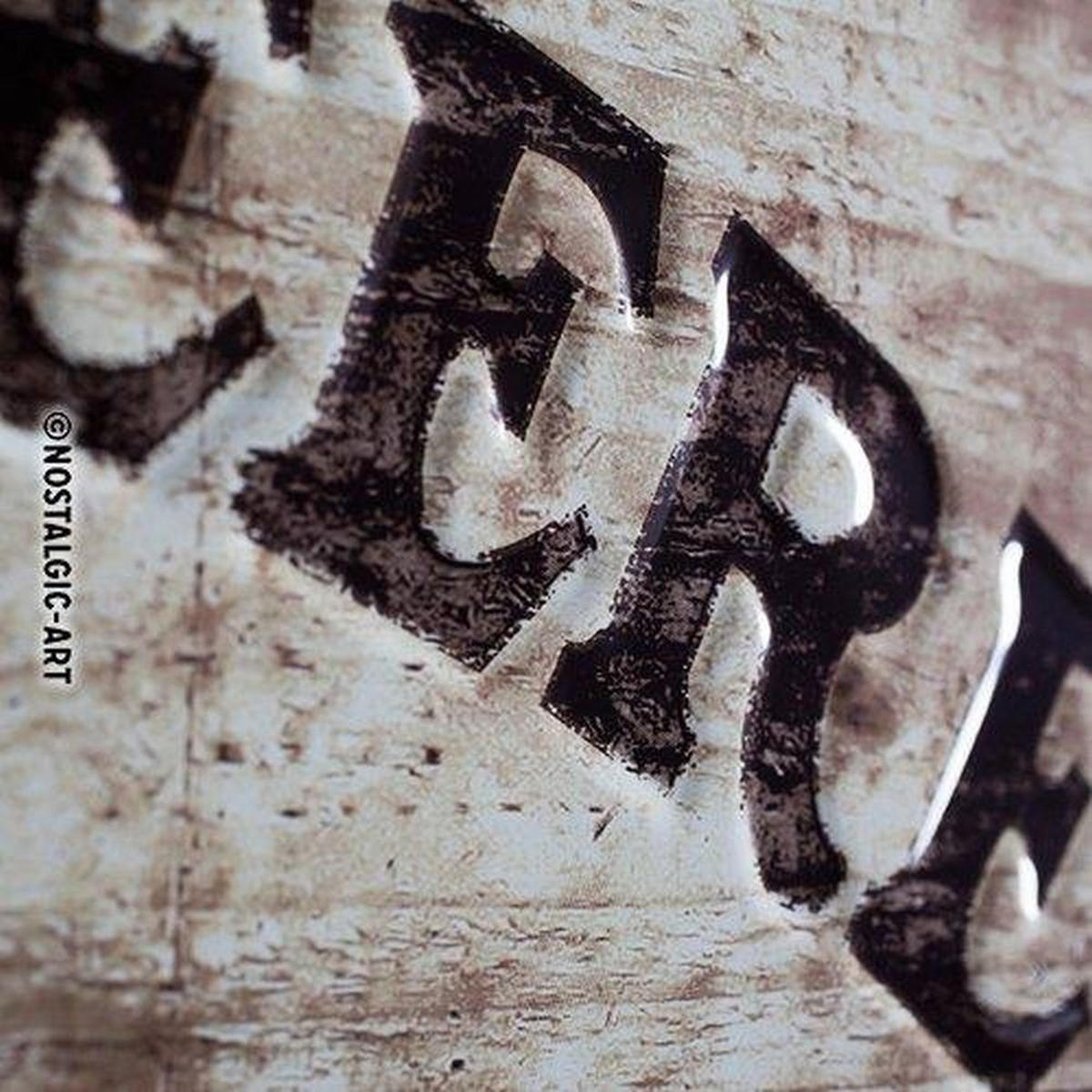 BLECHSCHILD 25/50 cm John Deere Logo 1937 - Multicolor, Metall (50/25/1cm) - Nostalgic-Art