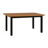 ESSTISCH wenus 2 S, 140-180/80 cm - Wildeiche/Schwarz, Holz (80/140/76cm) - Leaf Design