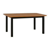 ESSTISCH wenus 2 S, 140-180/80 cm - Wildeiche/Schwarz, Holz (80/140/76cm) - Leaf Design