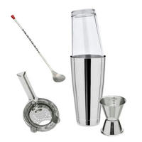 COCKTAILSET Boston Shaker, Mixing-Glas, Edelstahl, 4-teilig - Edelstahlfarben, Metall (1/30/1cm) - ich-zapfe
