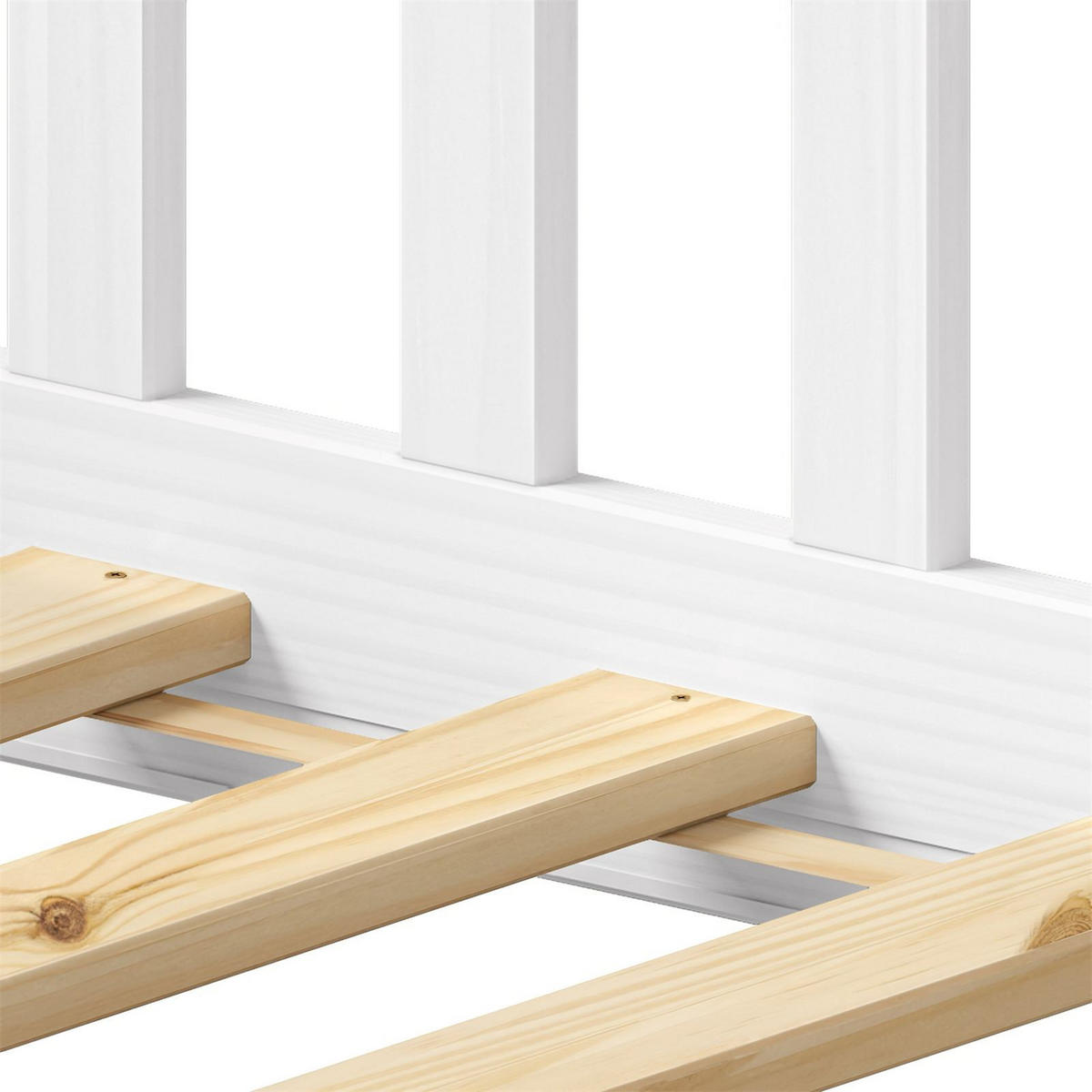 BODENBETT GUSTAVO 90X190 CM - Weiß, Holz (90/190cm) - IDIMEX