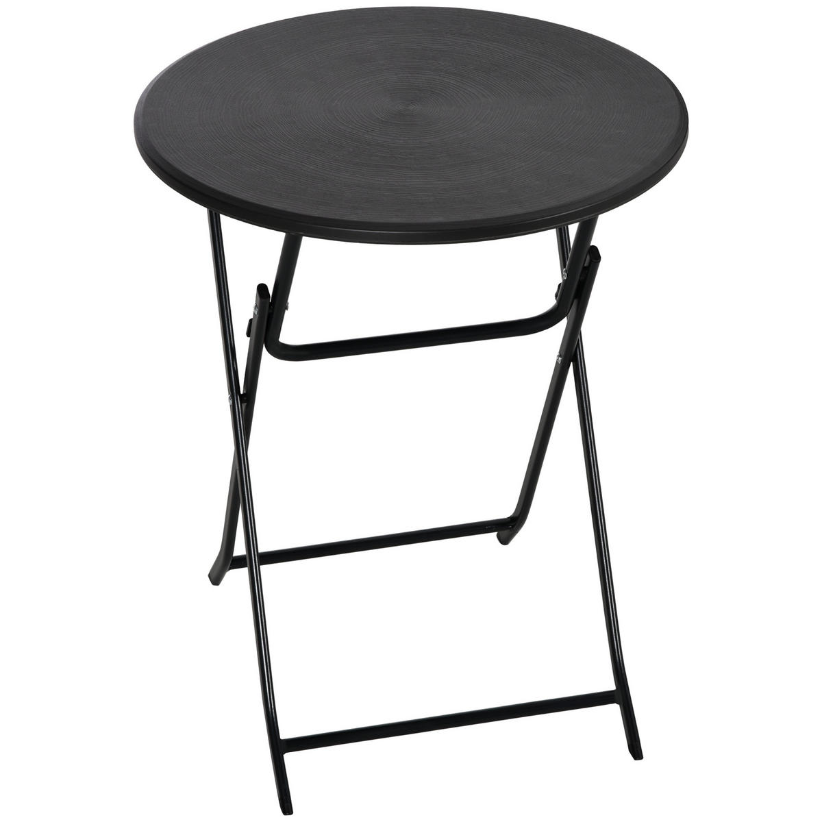 GARTENTISCH, Dunkelgrau, Stahl, HDPE - Dunkelgrau, Kunststoff/Metall (60/60/73cm) - Outsunny