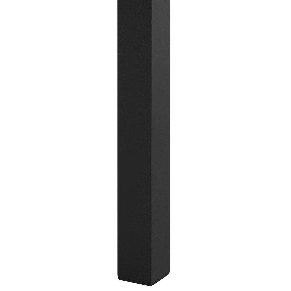 GARTENTISCH Kunstholz grau/schwarz 95/95 cm Prato - Schwarz/Grau, Kunststoff (95/95/74cm) - Beliani