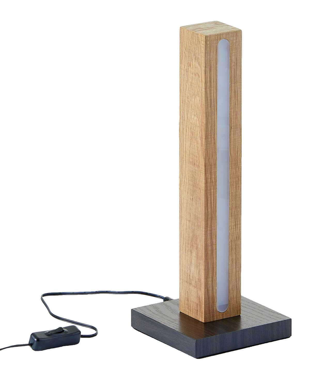 LED-HOLZ-STEHLAMPE - moderne Lichtsäule mit neutralweißem Licht und Schalter für angenehme Atmosphäre - Weiß, Holz (13/13/36cm) - Northpoint