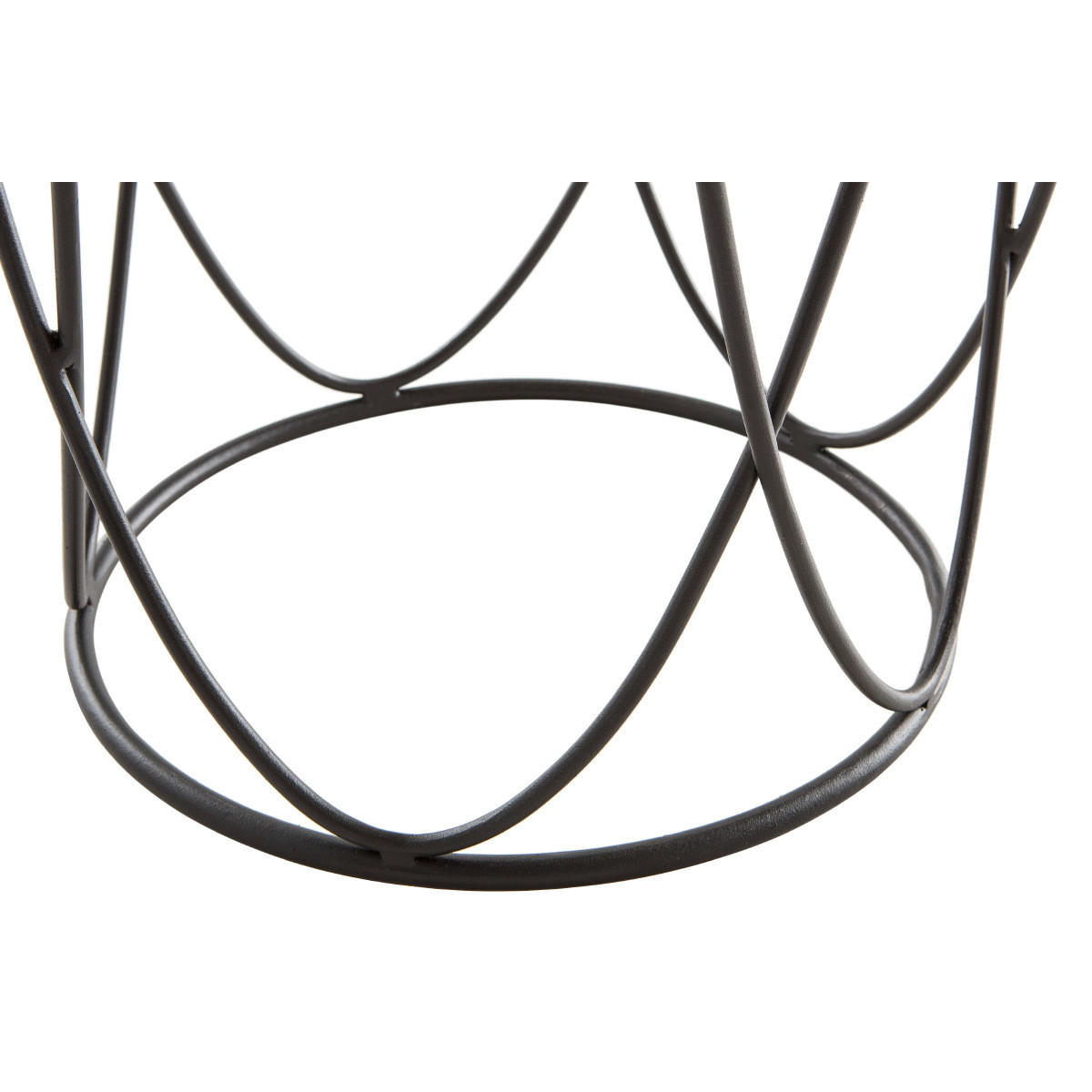 BEISTELLTISCH Holz Metall 42 cm LACE - Dunkelbraun, Holz (42/42/40cm) - Miliboo