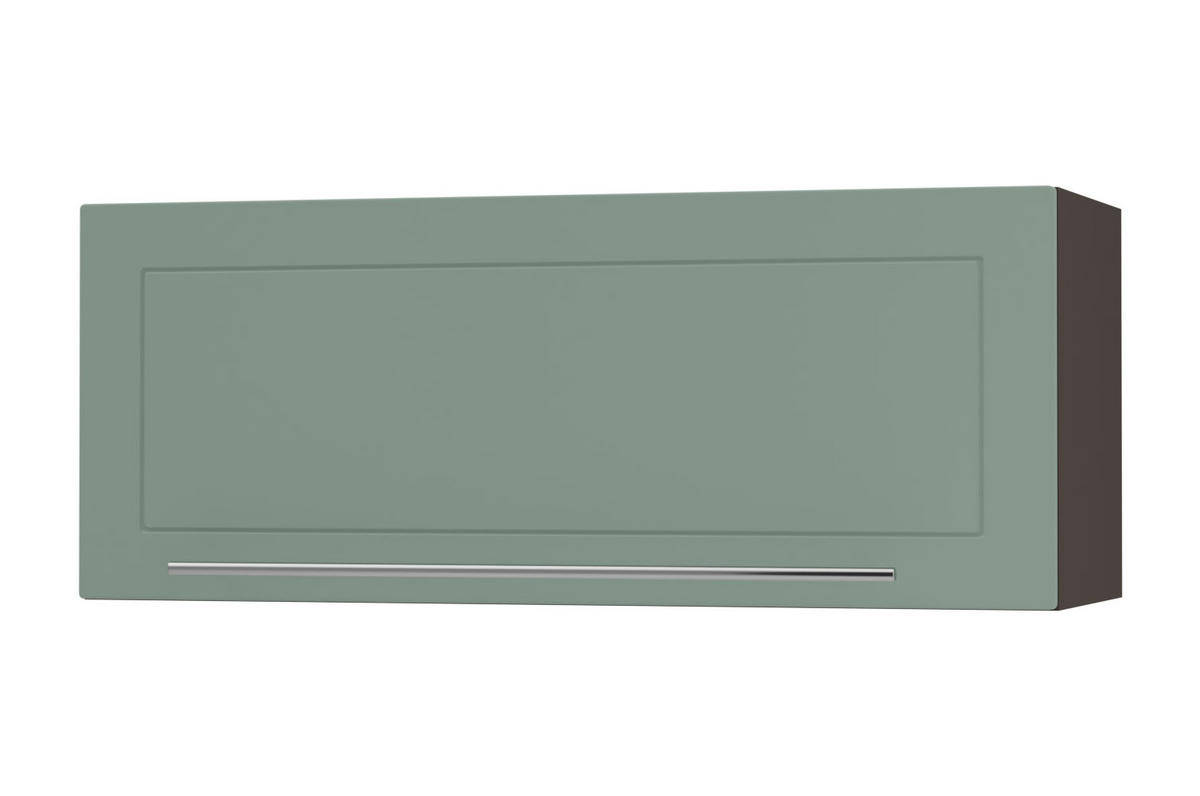 KLAPPHÄNGESCHRANK Kvantum W4B/90 Mint Matt / Lava Matt 90 / 32,5 / 36cm - Dunkelgrau/Mintgrün, Holz/Holzwerkstoff (90/36/32.5cm) - Feldmann-Wohnen