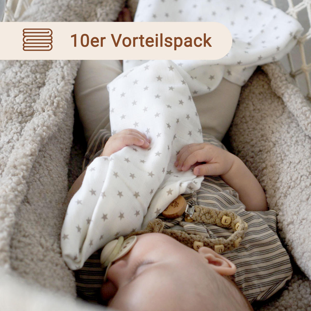 SPUCKTÜCHER, 10er-Set, 80x80 cm, 100% Baumwolle, Weiß - Weiß, Textil (80/80cm) - Zollner