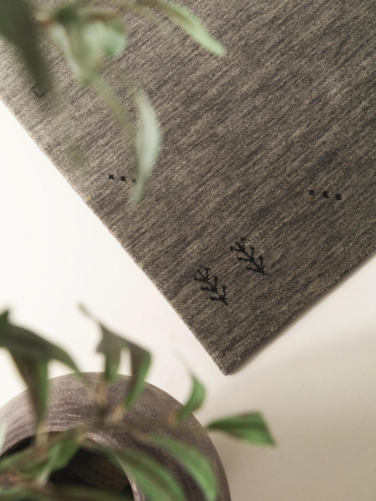 WOLLTEPPICH-LÄUFER Jamal Grau 80x250 cm - Grau, Textil (80/250cm) - benuta Nest