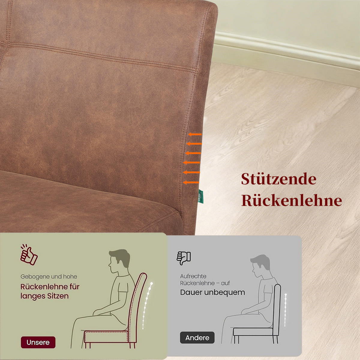 SITZBANK JOYCE - Braun, Metall (160/91/66cm) - DUBI Möbel