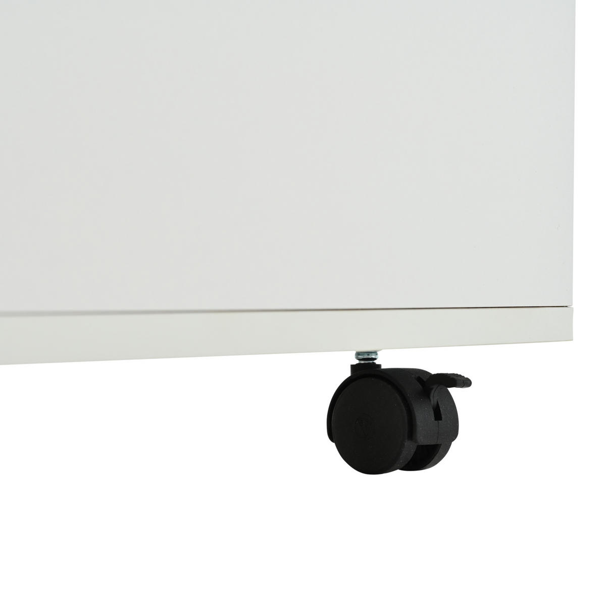 COUCHTISCH 100/50/52 cm weiß mit 4 Rollen und 4 Schubladen höhenverstellbar - Weiß, Holzwerkstoff (100/50/52cm) - OKWISH
