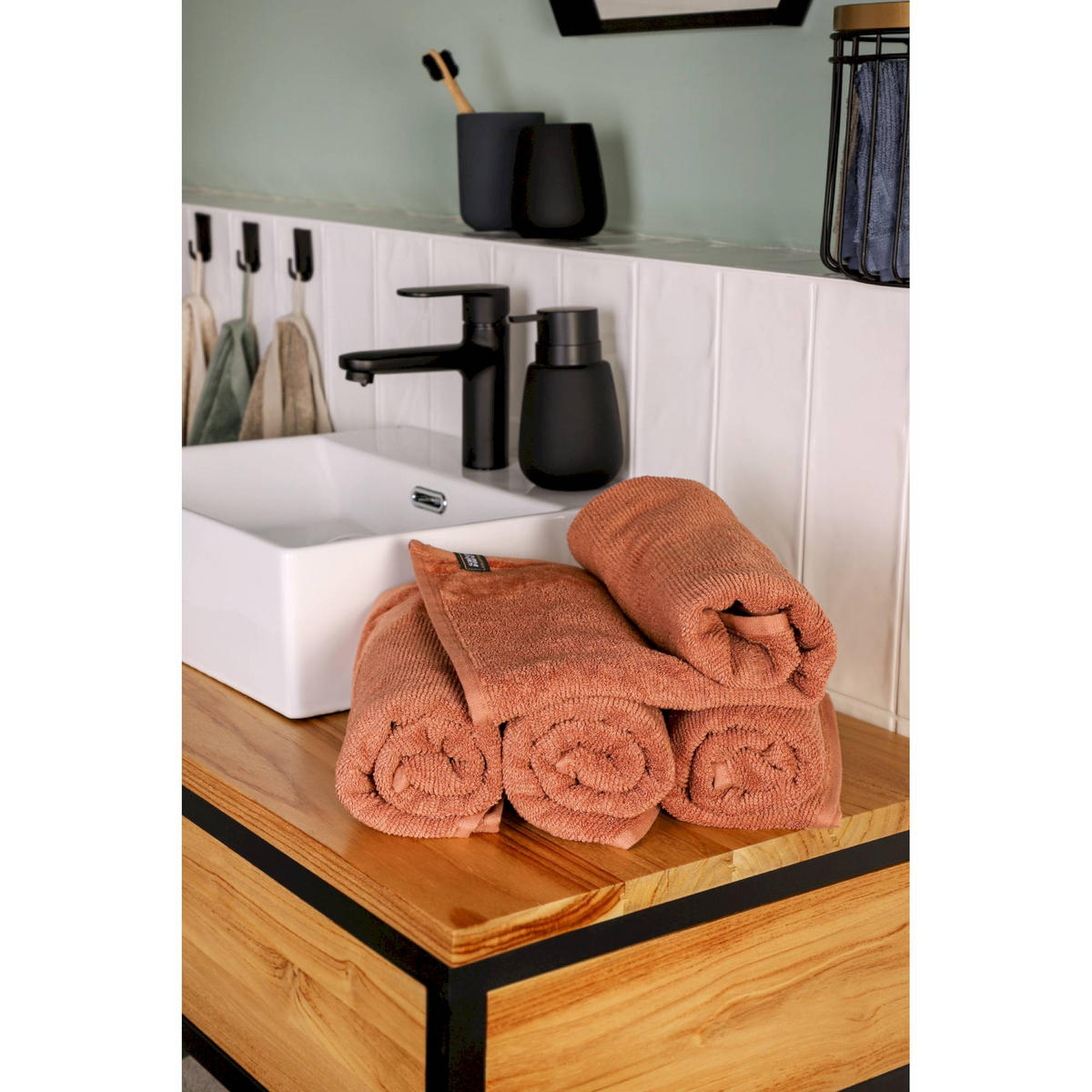 HANDTUCH SENSE-4 - Rostfarben, Textil (50/100cm) - Schöner Wohnen