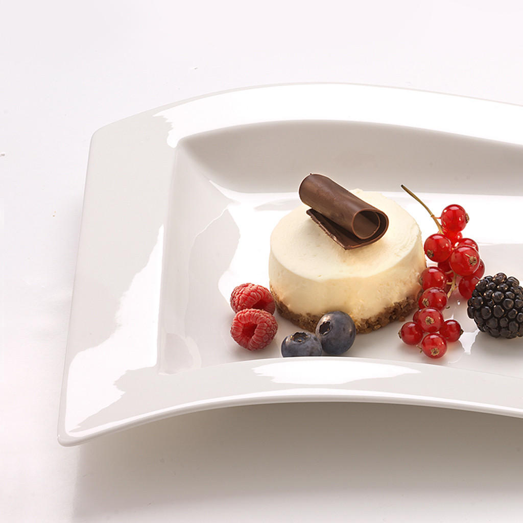 FRÜHSTÜCKSTELLER NewWave weiß 26 x 20 cm 4er Set - Weiß, Keramik (1cm) - Villeroy & Boch