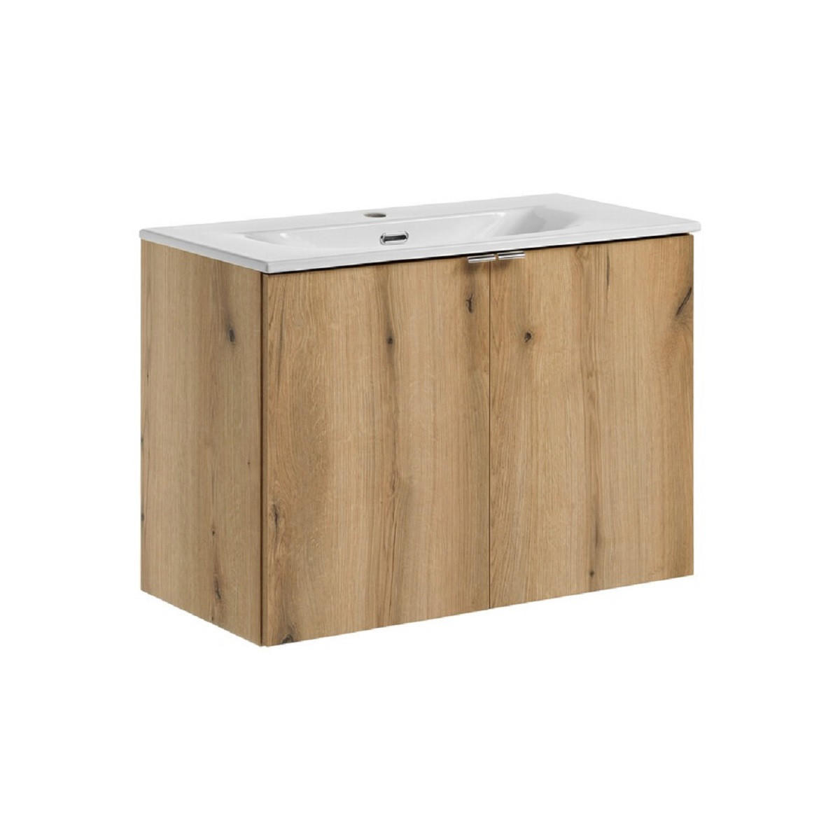 Milaros Markt Waschtischkombi Eiche Wotan 80x57x40 cm
