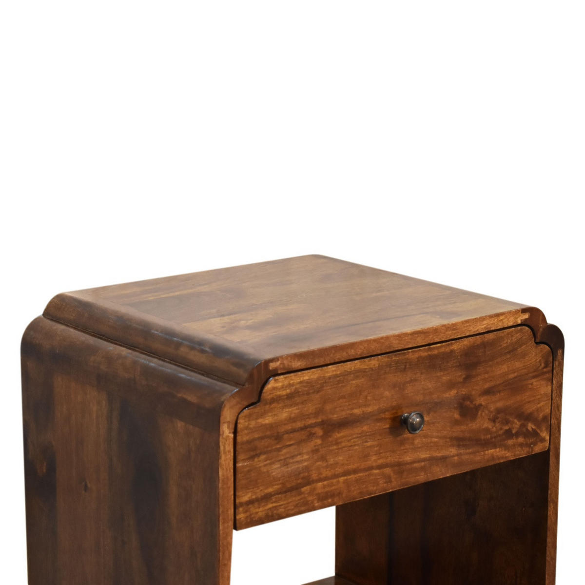 NACHTTISCH Newton - Messingfarben/Braun, Holz/Metall (45/50/35cm) - Artisan Furniture