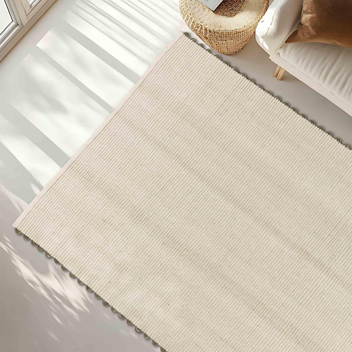 KOBEREC s krátkym vlasom OMIRA - krémová, textil (120/170cm) - Schöner Wohnen
