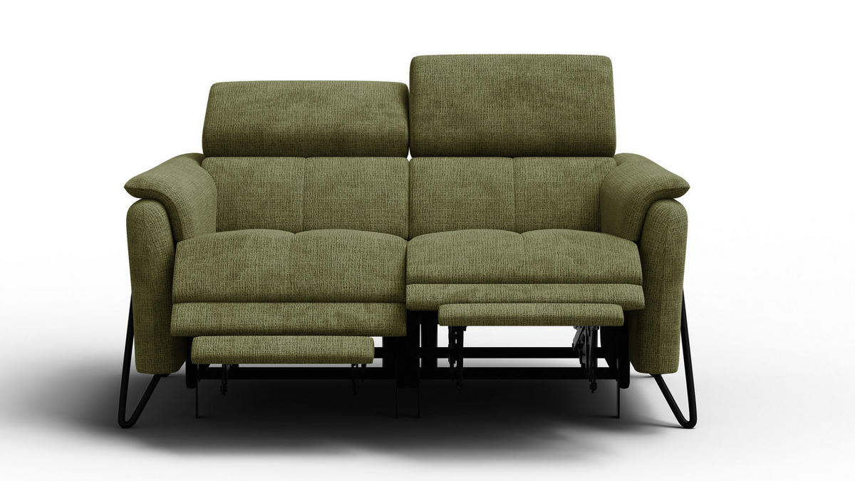 RELAXSOFA RODEN 2-Sitzer, olive - Olivgrün, Holz/Textil (152/82/103cm) - Courtois Laville