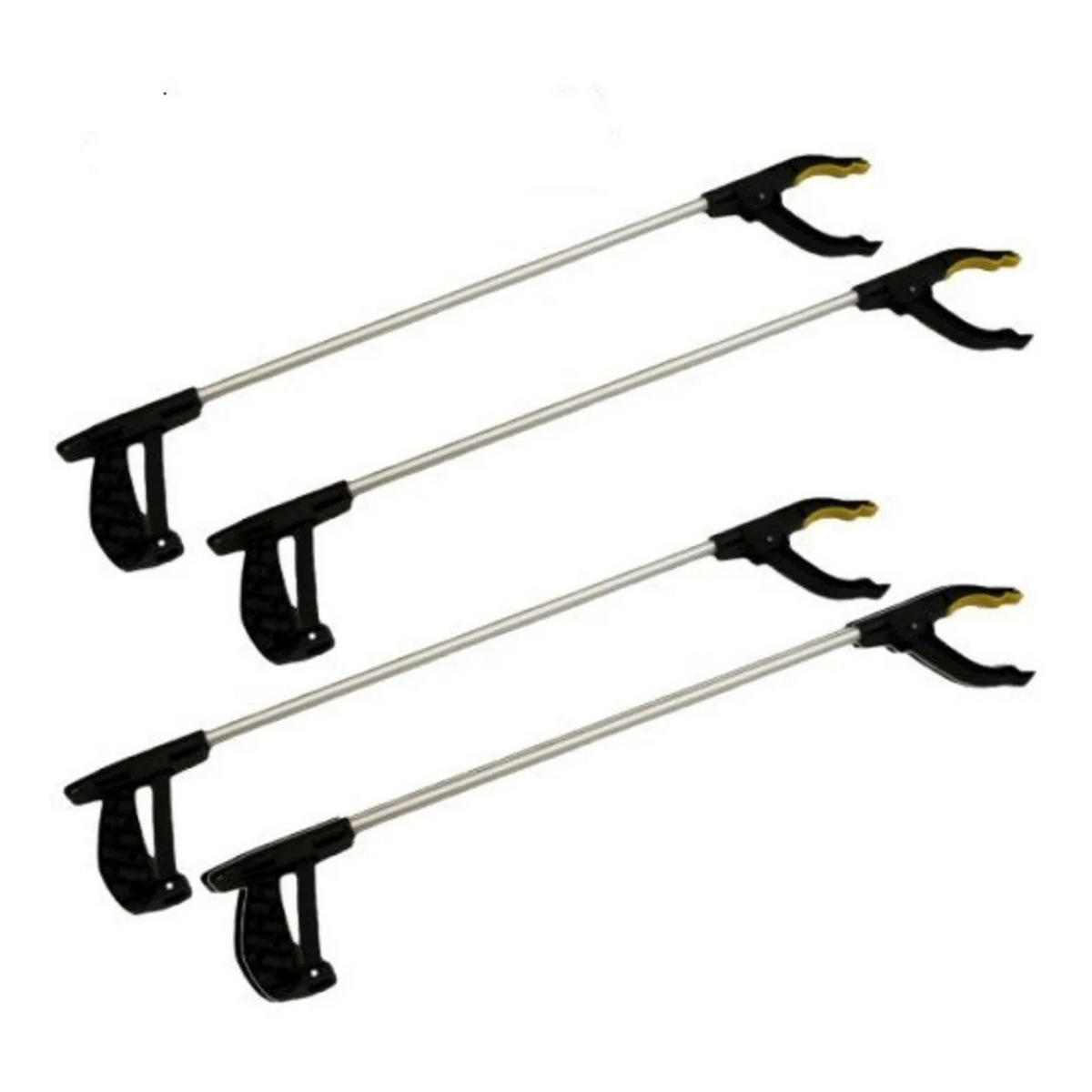 GREIFZANGE 76 cm 4-teilig Silber Schwarz Metall Kunststoff - Silberfarben/Schwarz, Kunststoff/Metall (10/5/76cm) - Kinzo