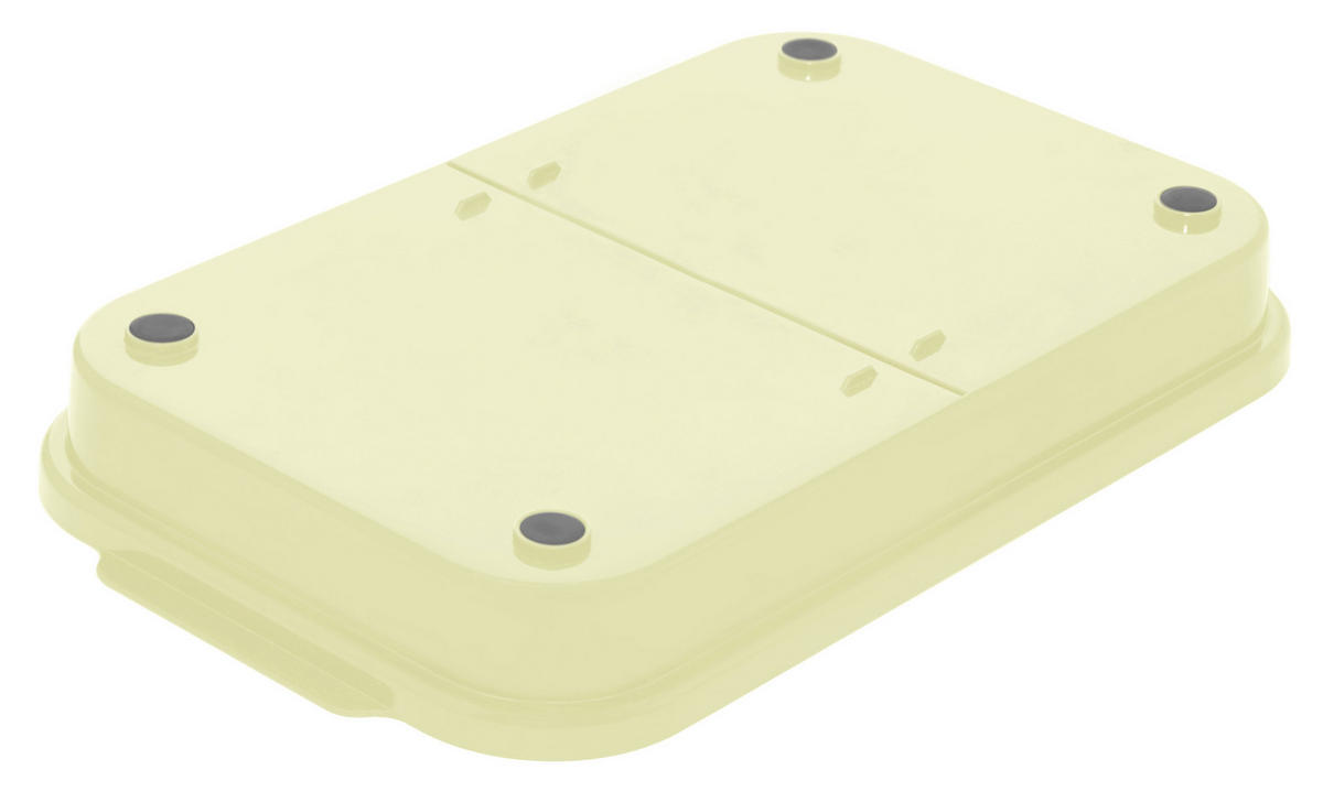 BAMBUS Schneidebrett mit Auffangschale beige - Beige, Kunststoff (26/42cm) - Lashuma