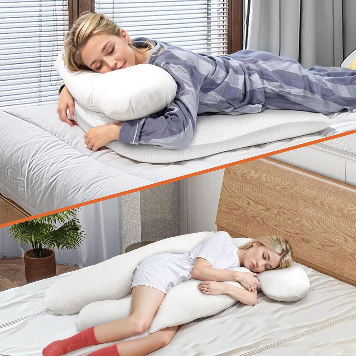SEITENSCHLÄFERKISSEN Weiß - Weiß, Textil (68/136cm) - Vercart