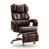 CHEFSESSEL mit Massage-Heizung Braun - Braun, Naturmaterialien (76.5/121.5/85.5cm)