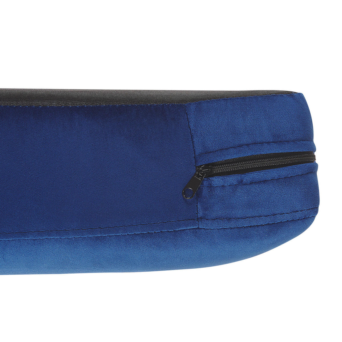 SESSEL Samtstoff Blau Vietas - Blau, Textil/Metall (85/90/69cm) - Beliani