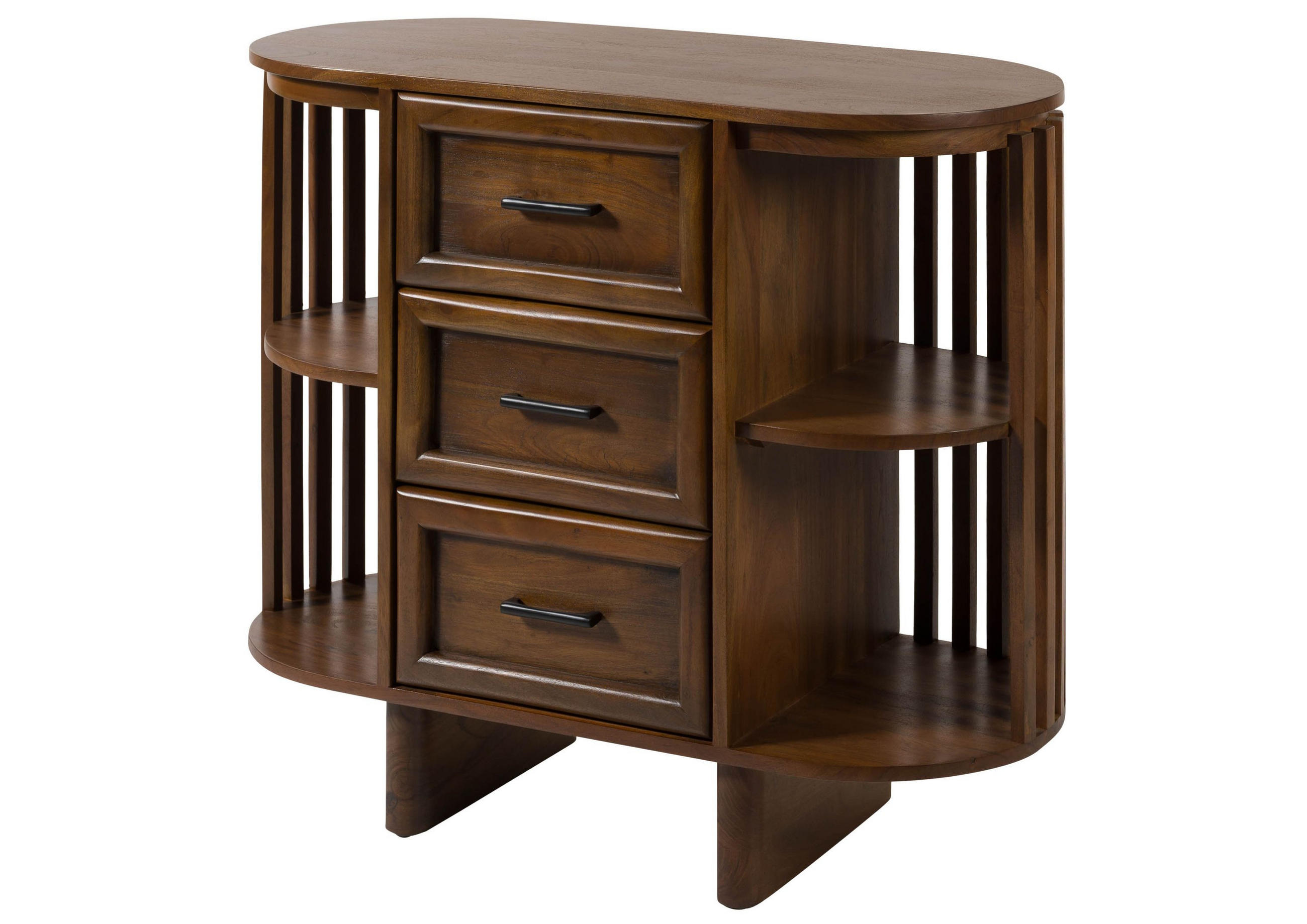 KOMMODE Akazie 90x40x80 natur lackiert MADRID #65 - Braun, Holz (90/80/40cm) - Massivmoebel24