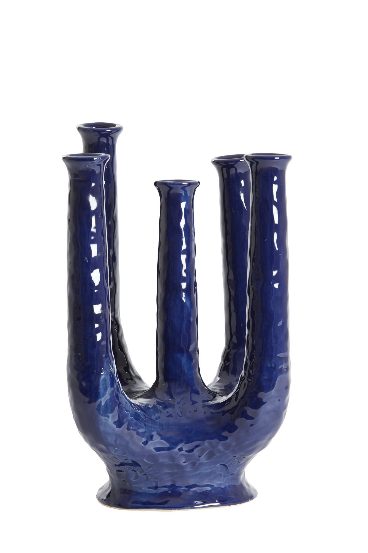 VAZE Leonjo Blau 24/18/36 cm - Blau, Keramik (36cm) - Light & Living