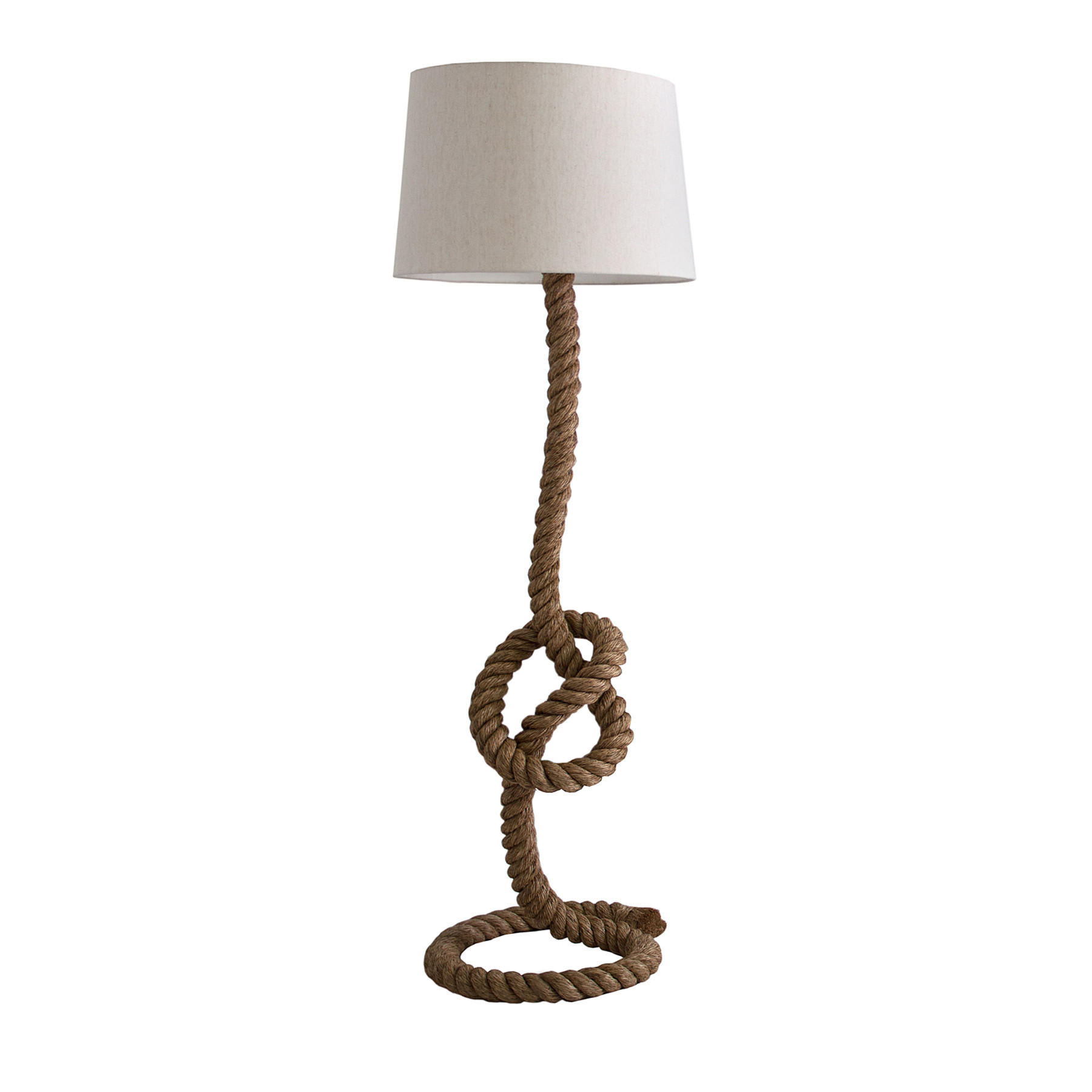 STEHLEUCHTE SEVEN SEAS Stoff Beige 155 cm - Beige/Braun, Textil (46/46/156cm) - riess-ambiente