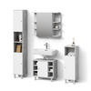 BADMÖBEL-SET Fucino Beton 4 Teile - Schieferfarben/Weiß, Holzwerkstoff (60/54/32cm) - Livinity®