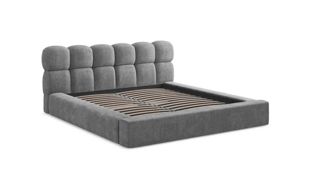 POLSTERBETT mit Bettkasten und Lattenrost 180x240 Rot - Bordeaux/Rot, Kunststoff/Textil (140/200cm) - Makamii